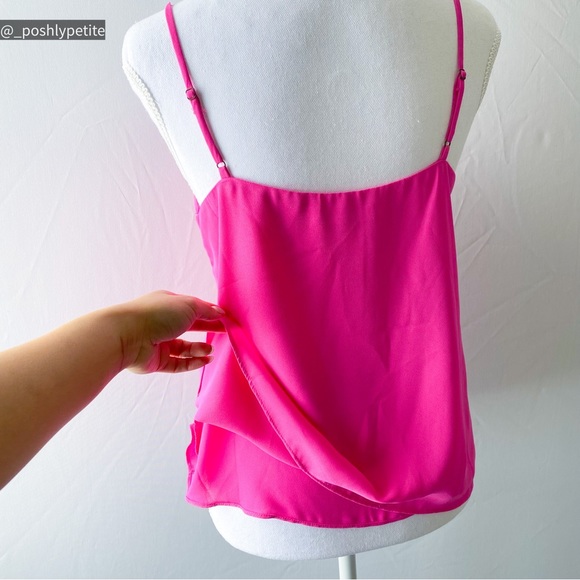 Socialite xs hot pink V Neck Lace trim Camisole - Picture 6 of 12